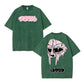 Urbntees MF BOO Melting Dripping Mask Hoodie Graphic Vintage Washed Cotton T-Shirt