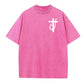 Jesus Made Me A Fisherman Pattern Washing And Aging Process Crew Neck T-Shirt