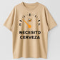 Urbntees Necesito Cerveza I Need Beer Funny Gauge Graphic Pure Cotton T-Shirt