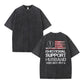 T - shirt with ‘EMOTIONAL SUPPORT HUSBAND’ Flag Motif – USA Vibe