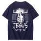 Jesus Forgive Pattern Print 100%Cotton T-Shirt