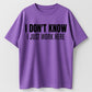 Urbntees "I Don't Know I Just Work Here" Bold Text Sarcastic Work Pure Cotton Tee