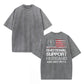 T - shirt with ‘EMOTIONAL SUPPORT HUSBAND’ Flag Motif – USA Vibe