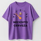 Urbntees Necesito Cerveza I Need Beer Funny Gauge Graphic Pure Cotton T-Shirt