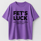 Fet’s Luck You Read That Wrong Funny Optical Illusion Organic Cotton Unisex T-Shirt
