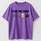 Plan For Today Boat Beer Sex Funny Graphic Pure Cotton T-Shirt