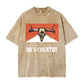 Women's Vintage 90s Country Graphic Fitted Tee Western Bull Skull Print T-Shirt Casual Summer Festival Top, Round Neck, Raised On 90s Country Music