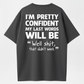 Men's 100% Pure Cotton Relaxed Fit Round Neck Artwork Tee - Funny Shirts with Humorous "Well Shit, That Didn't Work" Letter Print, Soft Menswear Apparel T Shirt for Casual Wear