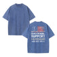 T - shirt with ‘EMOTIONAL SUPPORT HUSBAND’ Flag Motif – USA Vibe