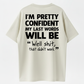 Men's 100% Pure Cotton Relaxed Fit Round Neck Artwork Tee - Funny Shirts with Humorous "Well Shit, That Didn't Work" Letter Print, Soft Menswear Apparel T Shirt for Casual Wear
