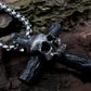 Skeleton Stake Cross Necklace