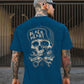 BLACK HEART Skull Print Men's T-shirt