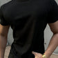 2026 American Casual G02 Slim-Fit Waist T-Shirt - 230g Outdoor Crew Neck Short Sleeve Solid Color Stretch Tee