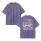 T - shirt with ‘EMOTIONAL SUPPORT HUSBAND’ Flag Motif – USA Vibe