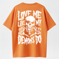 Gothic Style Dark T-shirt – ‘Love Me Like My Demons Do’ Skull and Heart Hands