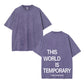 Plain "THIS WORLD IS TEMPORARY" Letter Print Short Sleeve Graphic Tee, Loose Casual Comfy Round Neck T-shirt for Summer