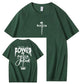There Is Power In The Name Of Jesus Pattern Print T-Shirt