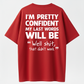 Men's 100% Pure Cotton Relaxed Fit Round Neck Artwork Tee - Funny Shirts with Humorous "Well Shit, That Didn't Work" Letter Print, Soft Menswear Apparel T Shirt for Casual Wear