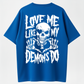 Gothic Style Dark T-shirt – ‘Love Me Like My Demons Do’ Skull and Heart Hands