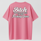 Women's I’m Not a Princess I’m the F*cking Queen Bold Slogan Cotton Blend Sports Tee