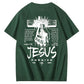 Jesus Forgive Pattern Print 100%Cotton T-Shirt