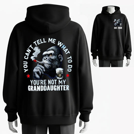 Rebellious Gorilla You Can't Tell Me What To Do Hoodie (Custom Year 1966-1985) - 100% Cotton