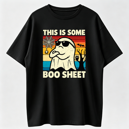 This Is Some Boo Sheet T-Shirt – Funny Halloween Ghost Tee with Retro Vintage Graphic