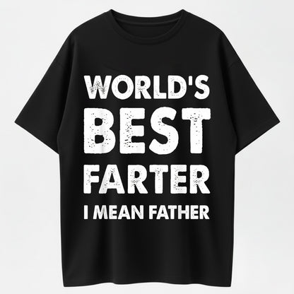 100% Cotton Father's Day Retro World's Best Farter Dad Joke T-Shirt