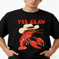 Urbntees Yee Claw Funny Crawfish Cowboy Graphic Pure Cotton T-Shirt