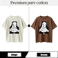 Urbntees Rebel Nun Smoking Cigar Sarcastic Graphic Pure Cotton Tee