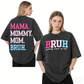 Urbntees BRUH Formerly Known as Mom Pink Blue Gradient Vintage Washed Pure Cotton T-Shirt