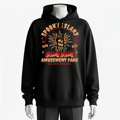 SPOOKY ISLAND Hoodie – Vintage Retro Amusement Park Vibes