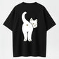 "Hi" Black Cat Vintage Graphic T-Shirt - 100% Cotton Heavyweight