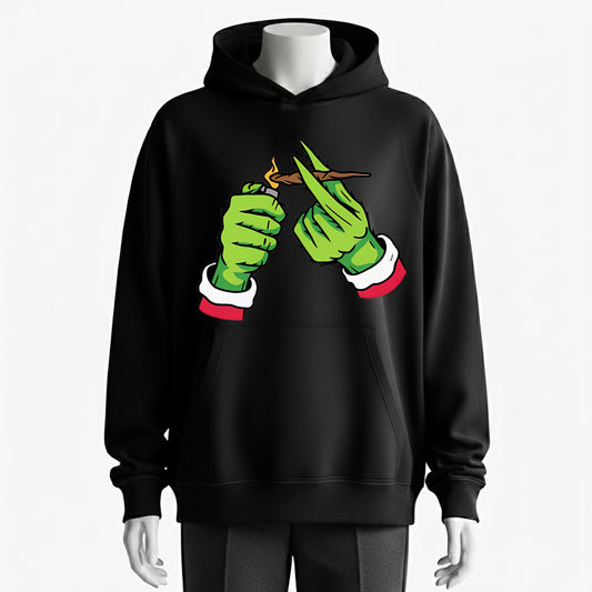 Funny Smoking Grinch Gifts For Christmas Hoodie