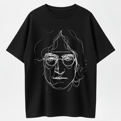 You Don't Need Swords to Cut Flowers Lennon Quote Organic Cotton Unisex T-Shirt