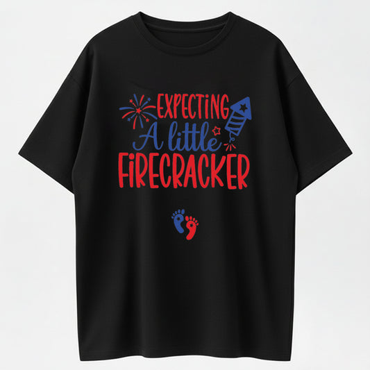 The Man Behind The Firecracker Expecting A Little Firecracker Couple Matching T-Shirt