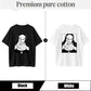 Urbntees Rebel Nun Smoking Cigar Sarcastic Graphic Pure Cotton Tee
