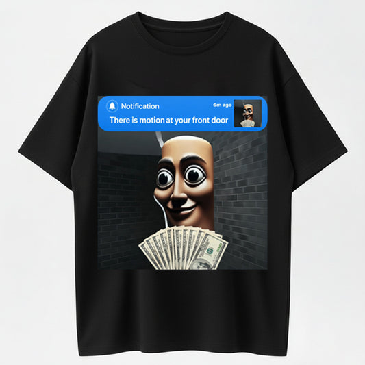 There Is Motion At Your Front Door Funny Squid Game Doll Cash T-Shirt