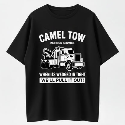 Camel Tow 24 Hour Tow Service Funny Graphic Organic Cotton Unisex T-Shirt