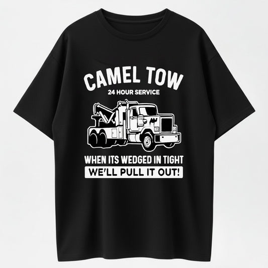 Camel Tow 24 Hour Tow Service Funny Graphic Organic Cotton Unisex T-Shirt