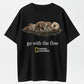 Urbntees Go With The Flow Otters National Geographic Style Organic Cotton Unisex T-Shirt