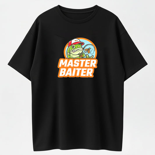 100% Cotton "Master Baiter" Funny Fishing Bass Graphic T-Shirt