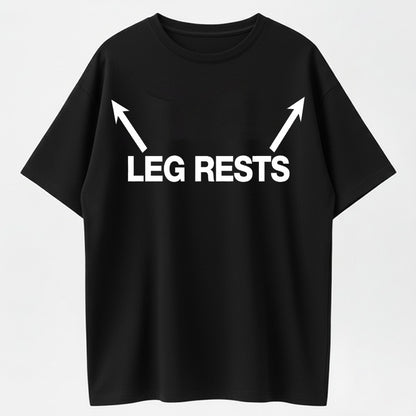 Urbntees Leg Rests Funny Arrow Design Organic Cotton Unisex T-Shirt