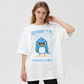 Urbntees Sorry I'm Cranky Terrible 80s Vibes Angry Bird Graphic Pure Cotton T-Shirt
