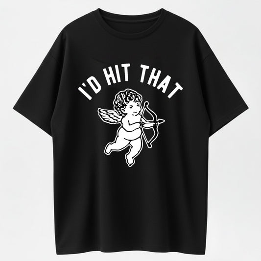 I'd Hit That Cupid Funny Valentine Organic Cotton Unisex T-Shirt