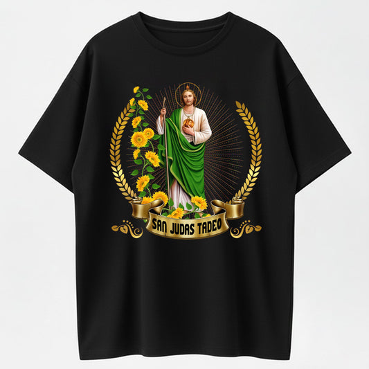 Crewneck T-Shirt San Judas de Tadeo: Mexico's Defender of Lost Causes T-Shirt100% Cotton
