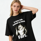 Urbntees If They Talk Behind Your Back Fart Cowboy Wolf Funny Graphic Pure Cotton T-Shirt