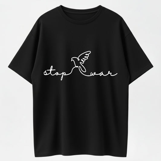 Stop War Minimalist Peace Dove Peace Declaration T-Shirt