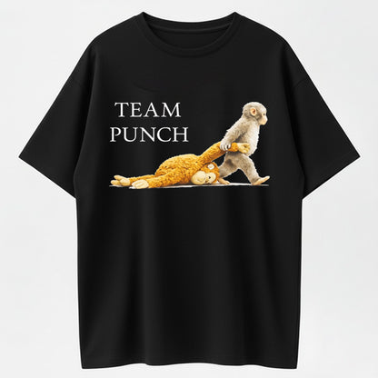Urbntees Team Punch Funny Monkey Drag Organic Cotton Unisex T-Shirt