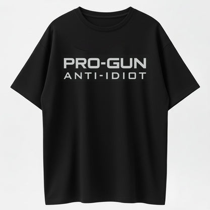 Urbntees Pro-Gun Anti-Idiot Bold Statement Organic Cotton Unisex T-Shirt